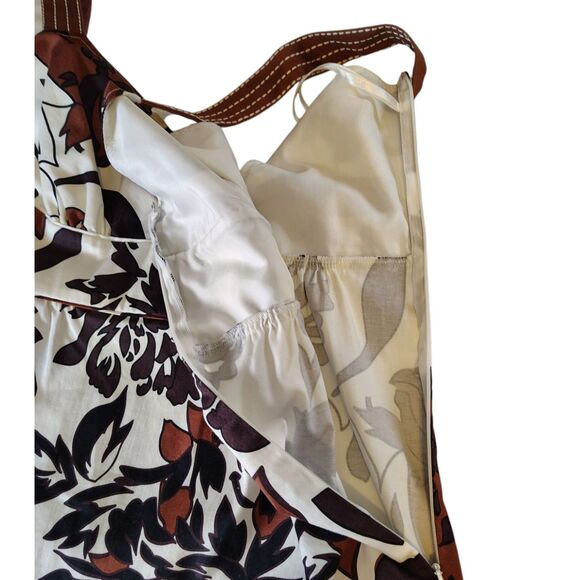 Chic Sweetheart Bust Sleeveless Neutral Tone Midi Sundress Size 14 - Picture 8 of 10